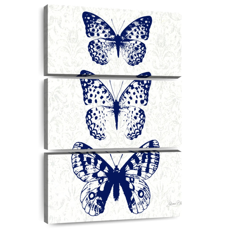 Brampt Indigo Butterfly Study, 32'' H x 20'' W