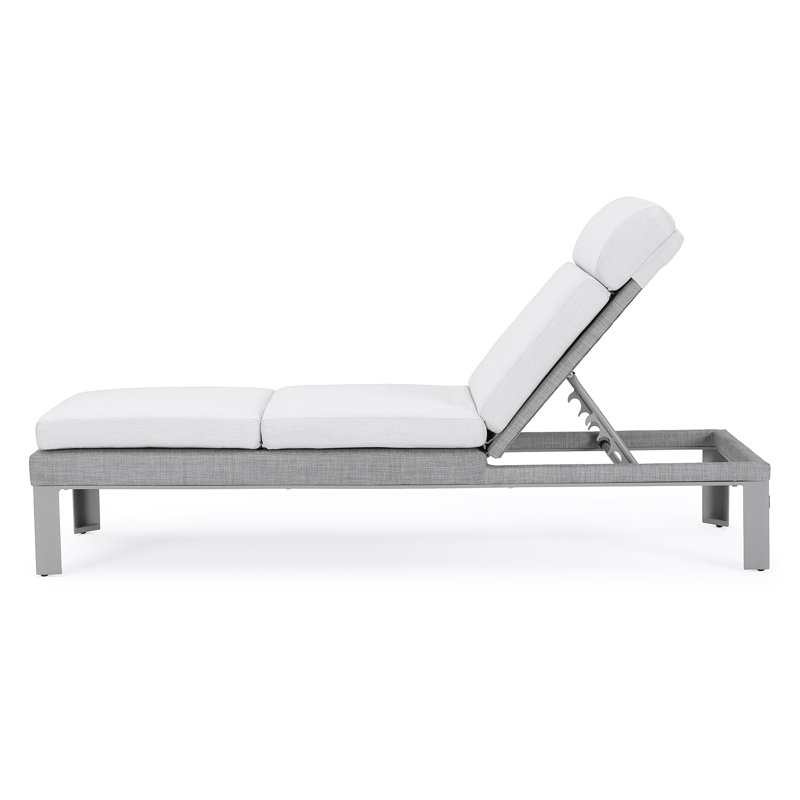 Ensemble de chaises longues avec coussins Santrez, Gris