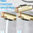 Single Hole Deck - Mounted Faucet In Brushed Gold Finish With Retractable Hose, One Touch Rinse And 500000 Cycle Tested Ceramic Core Dual Spray Splash Reducing Feature-124831686
