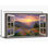  Art mural sur toile Nature avec vue panoramique ouverte, œuvre d'art de paysage de montagne et d'arbres aux couleurs vibrantes, décoration murale de printemps pour salon et chambre à coucher modernes, 24 x 48 pouces