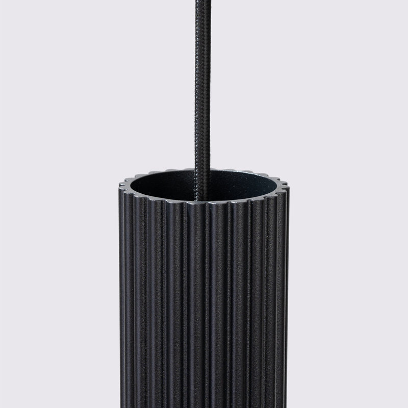 Bonina 1 - Light Brushed Nickel Pendant, Black