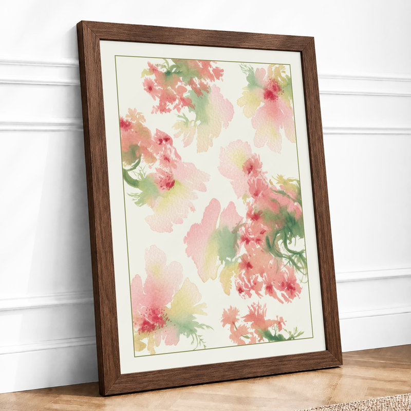 Scattered Bloom Botanical - Framed Print, Walnut, A1 - 84.1 x 59.4 cm