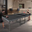 Black 9*4.1ft Mid-Size Table Tennis Table Foldable & Portable Ping Pong Table Set with Net, 2 Table Tennis Paddles and 3 Balls - 108*60*30 inch - MDF - 1 Piece - Ping Pong Table Set - Black - Foldable and Portable-136228583-136228582