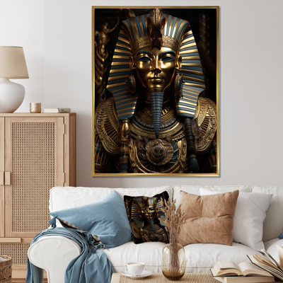 Égypte, pharaon doré sur toile