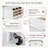 59.3" White Kitchen Island with Storage 2 Pull Out Cabinet Organizers & Rubber Wood Drop Leaf, Rolling Kitchen Cart with Trash Can Storage, Power Outlet, Spice & Towel Rack for Kitchen, Dining Room-1641983607