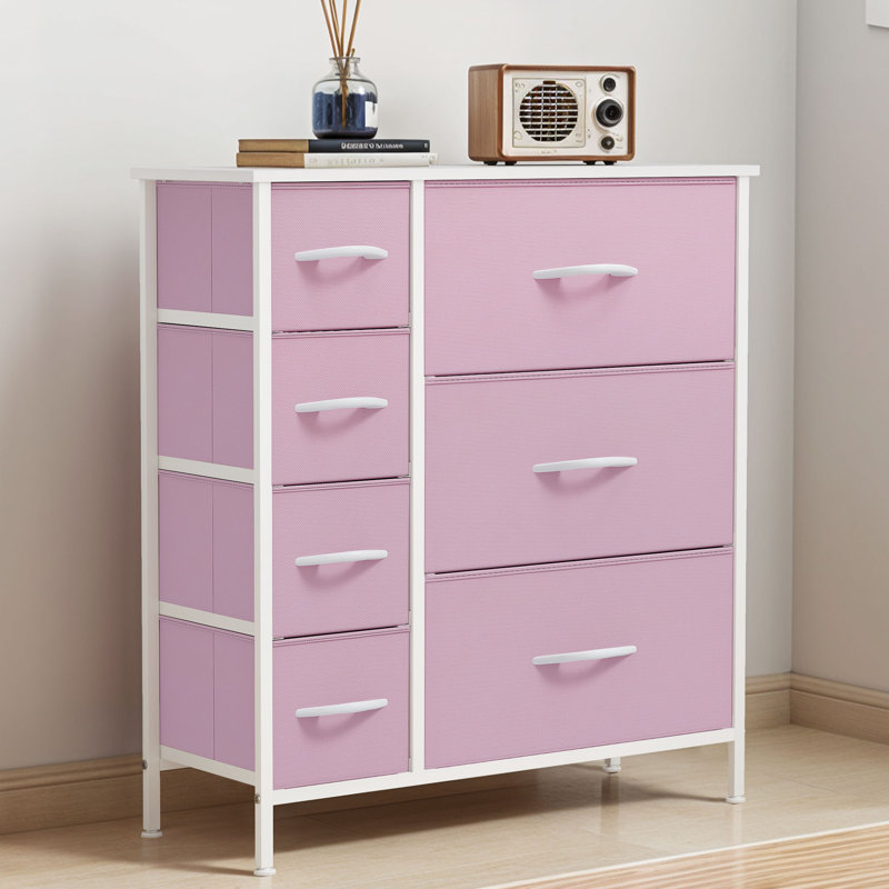 Commode 8 tiroirs Frankfield, Rose