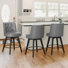 Tabouret de comptoir pivotant rembourré Arleine