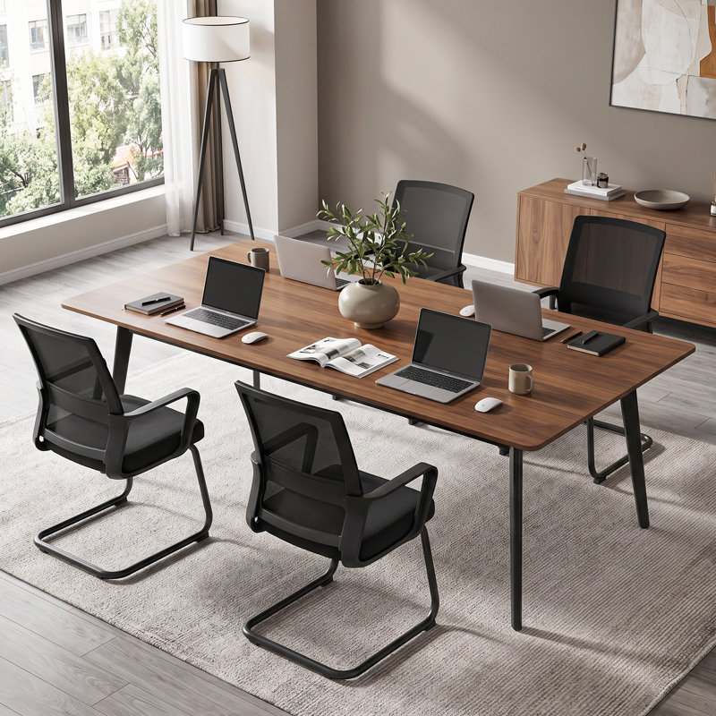 Chaises de salle d'attente pour réception de bureaux, chaise de bureau ergonomique avec support lombaire et base luge, capacité de 150 kg