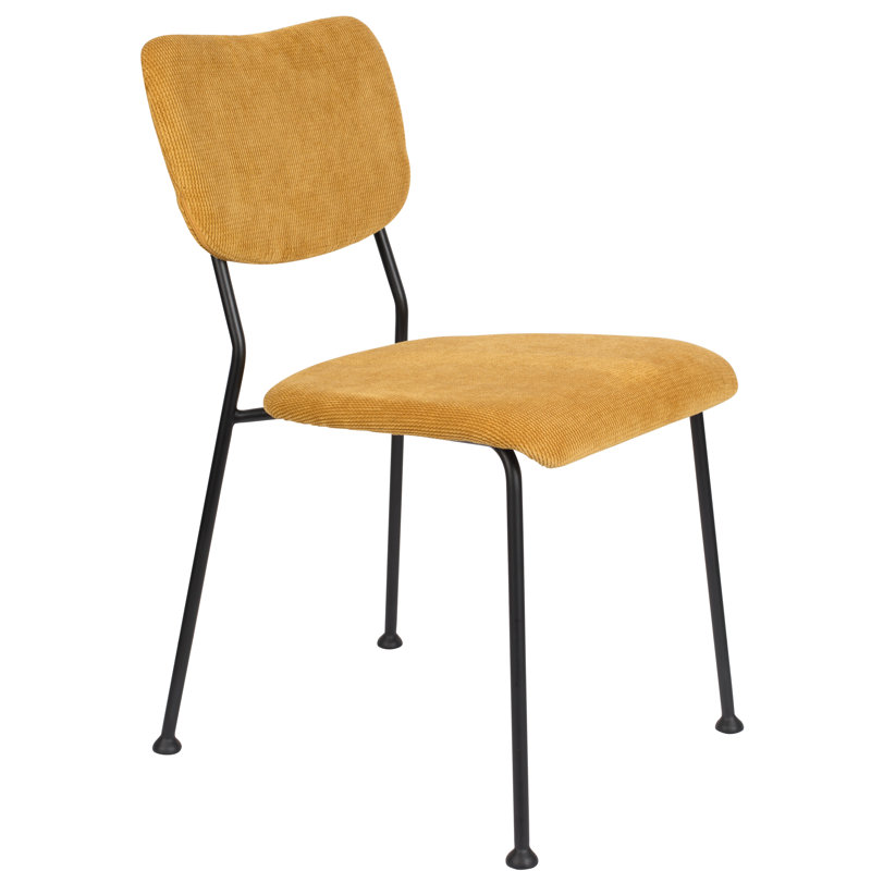 Upholstered Dining Chair, Yellow
