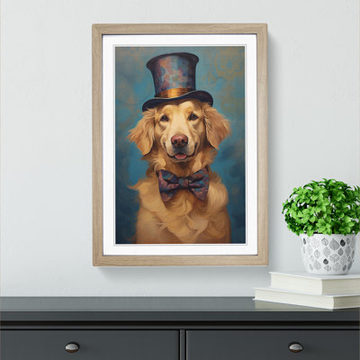 Golden Retriever Dadaism No.2 - Framed Print