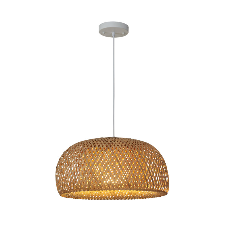 Luminaire suspendu en rotin 1 lumière