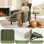Corduroy Green Recliner Sofa  Chair with Adjustable Back and Footrest