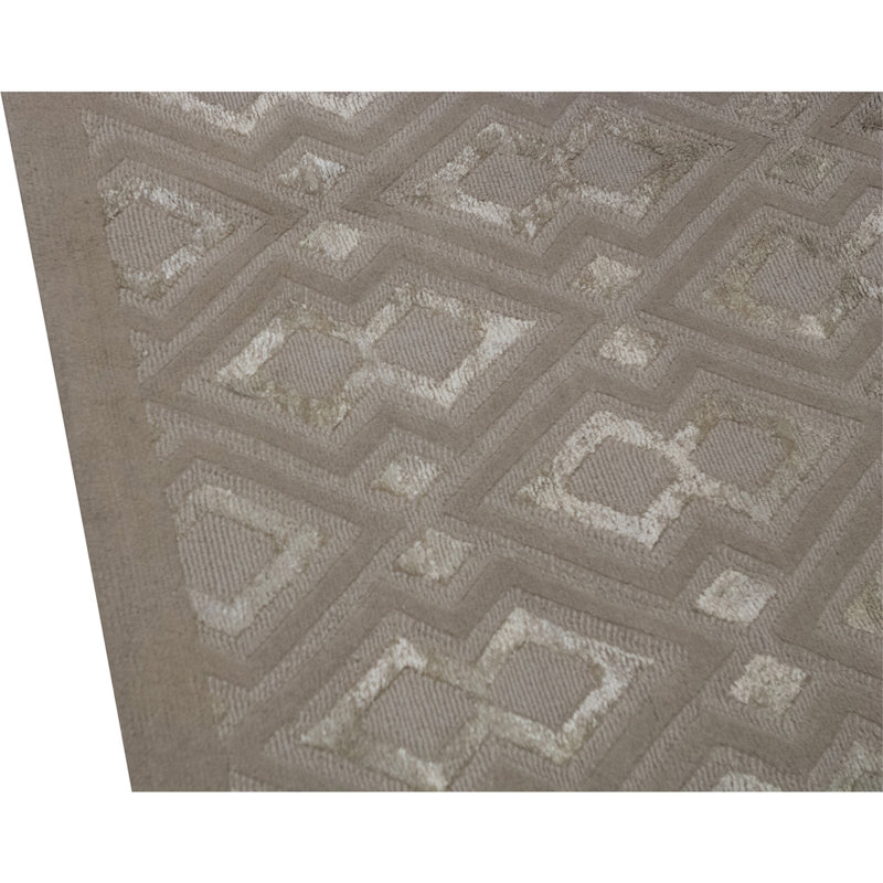 High-Quality Hand-Knotted Beige Area Rug