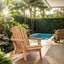Chaise surdimensionnée, conception pliante pour un rangement facile, utilisation extérieure pré-assemblée, grand balcon et terrasse, en bois de pruche, plage idéale pour le jardin