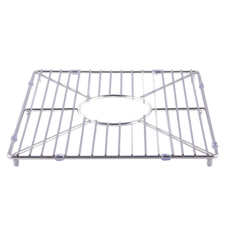 Stainless Steel Kitchen Sink Grid with Center Drain Opening