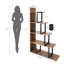 Étagère à livres échelle autoportante H 63 "x l 40" Sorren-1637558171