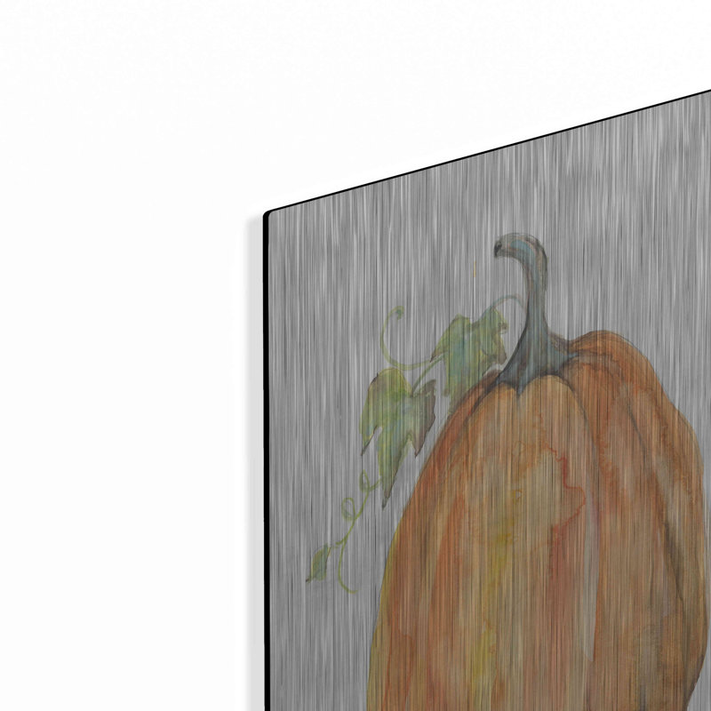 «Plump Pumpkin» par Jessica Mingo, art mural en métal, 16 po x 24 po, H 24 po x l 16 po