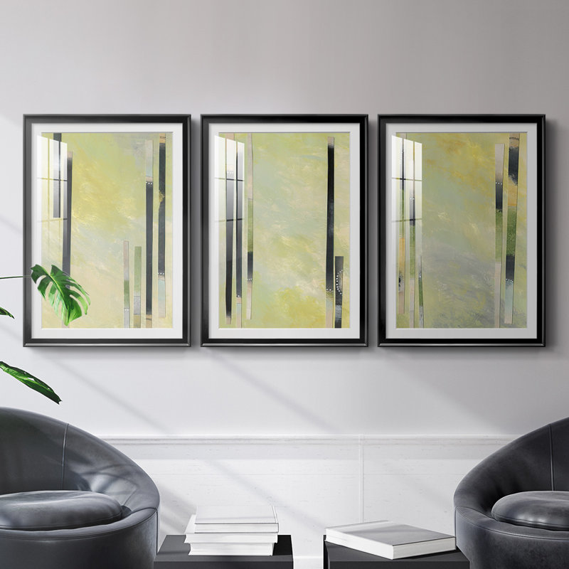 Neutral Assemblage I, reproduction encadrée de qualité supérieure - prête à être accrochée, H 42,5 po x l 91,5 po x P 2,5 po