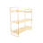 Modern Wall Shelf, Solid Wood, 15.7 x 6.3 x 15.7 Inches | Metal Brackets, 100% Real Wood, Max Load: 13.2 lbs | Elegant Gold & Brown Finish, Unique Color Variations | Perfect for Home Decor & Organization