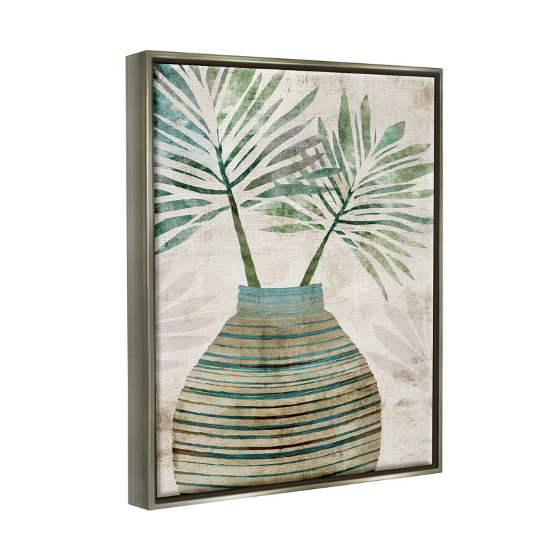 Rustic Boho Botanicals, H 31 po x l 25 po x P 1,7 po, Cadre flottant gris lustré