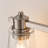 3 Lights Brushed Nickel Vanity Lights Bathroom Light Fixtures with Cone Shaped Clear Glass Shade