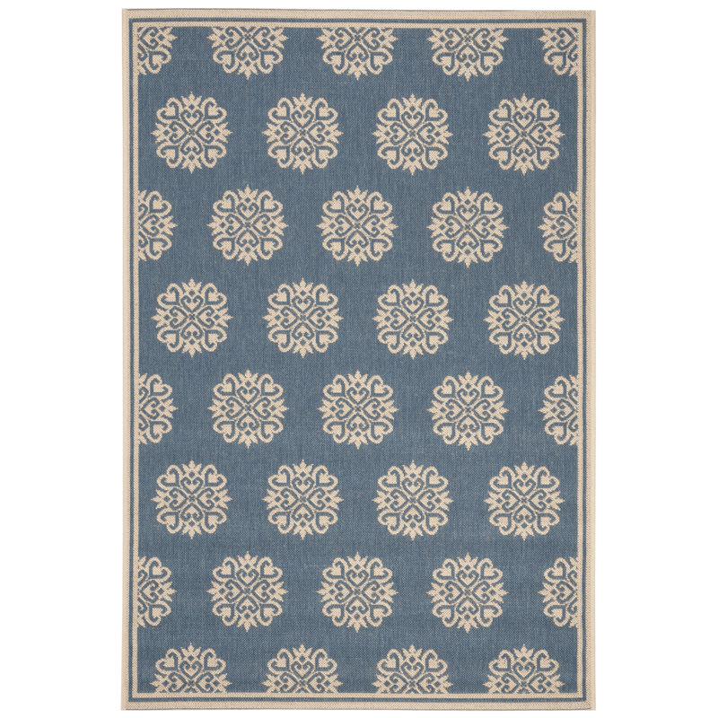 Goodson Geometric Hand Woven Indoor / Outdoor Area Rug, Rectangle 122 x 183 cm