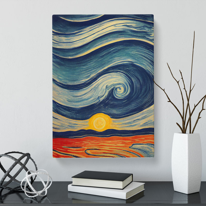 Cloudy Sky Impressionism - Wrapped Canvas, 60cm H x 40cm W x 3cm D
