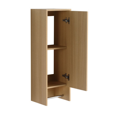 12 Inch Wall Mounted Bathroom Side Cabinet, Soft Closing Door, Engineered Wood Space Saving Storage Cabinet For Small Bathroom