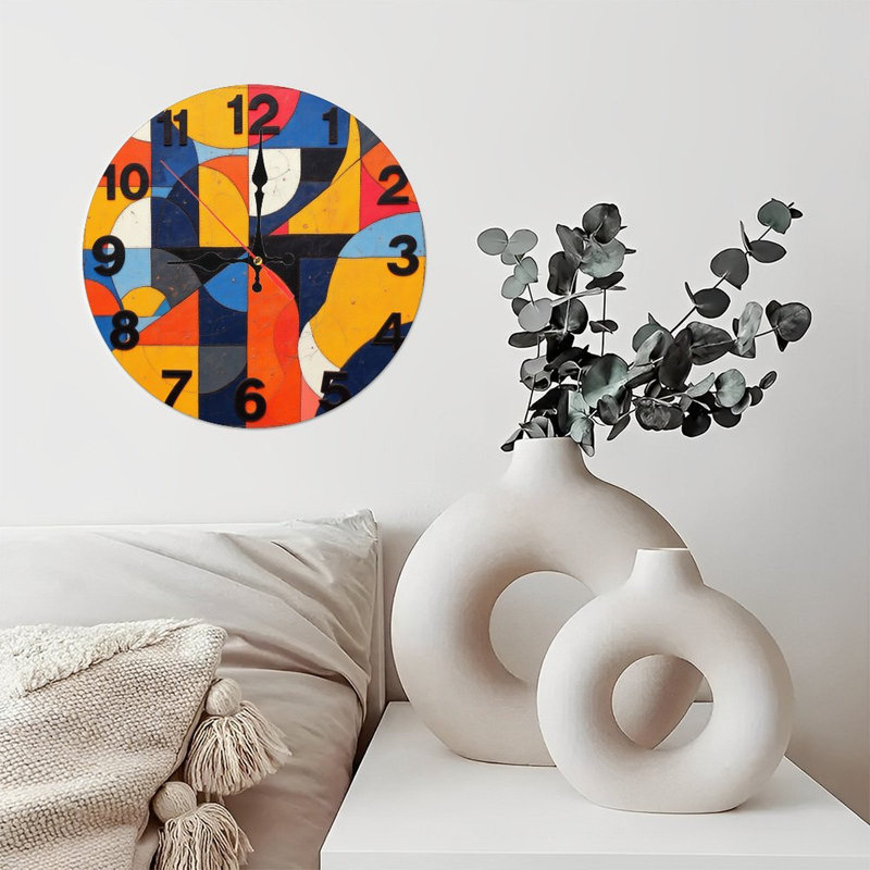 Horloge murale colorée