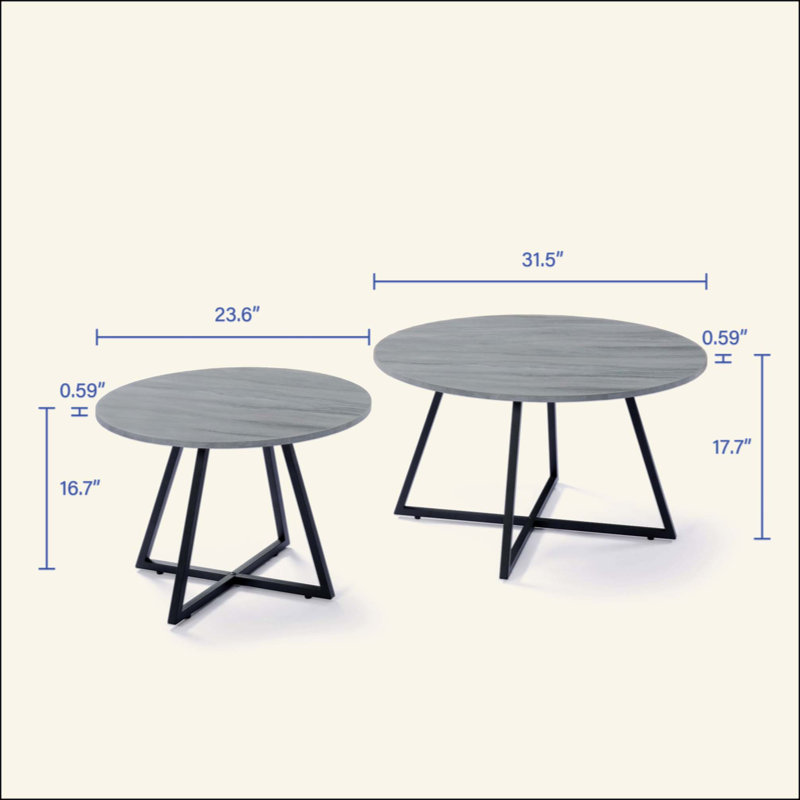 Ensemble de tables basses gigognes Modern Modern