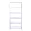 Bibliothèque blanche et chrome avec 6 tablettes
