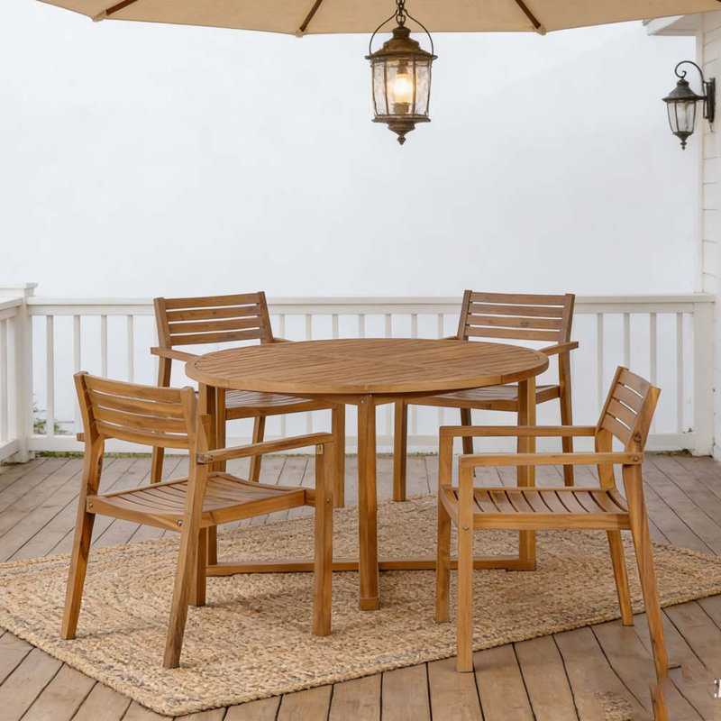 5-Piece Outdoor Dining Set, Natural