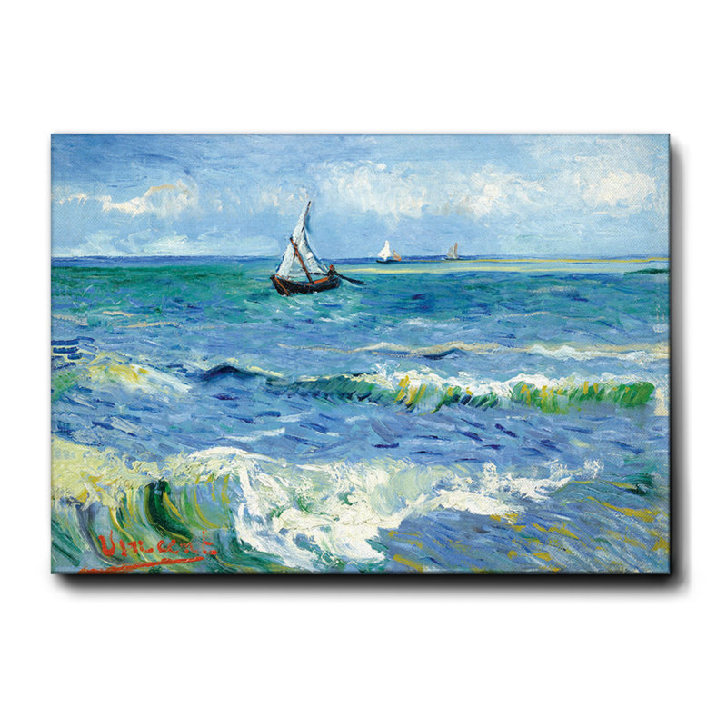 Il Mare A Les Saintes Maries by Vincent Van Gogh - Unframed Painting on Canvas, 45cm H x 65cm W