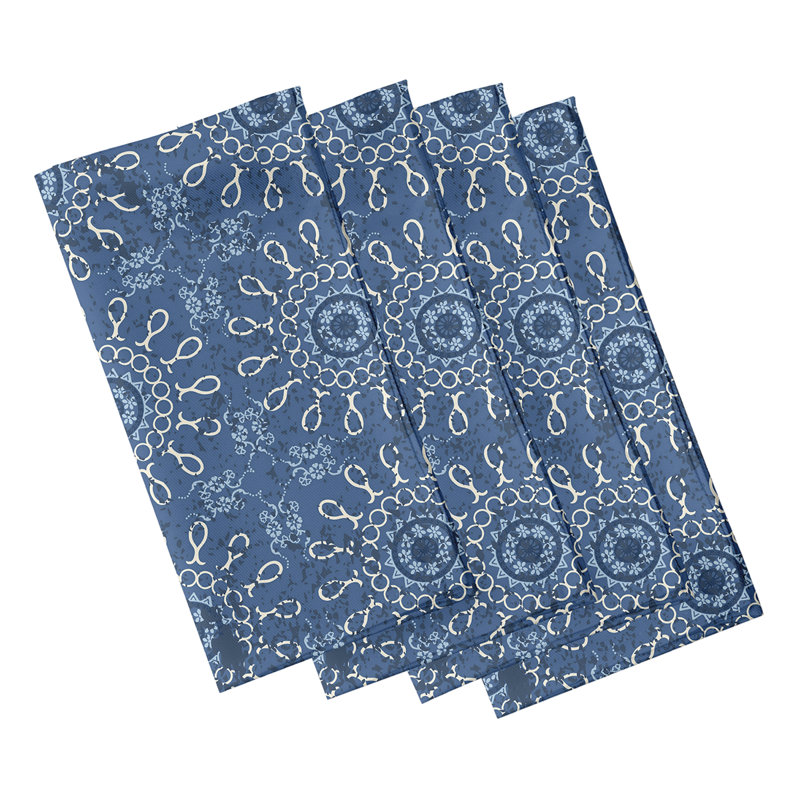Ensemble de serviettes 4 pièces Harrel, bleu