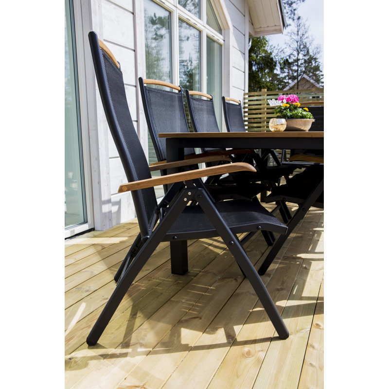 Navya Patio Dining Armchair, Black