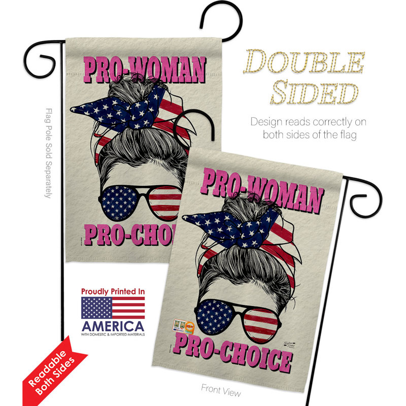 Drapeau de jardin en polyester 19 x 13 po Pro Women Choice