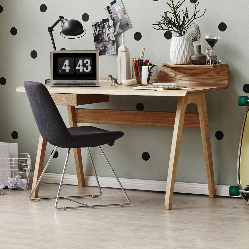 Colette Solid Wood Base Computer Desk; Study Desk; Writing Desk