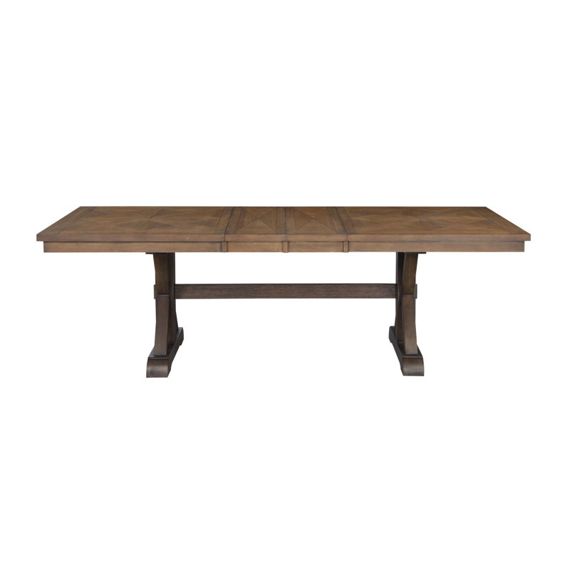 Table de salle à manger rustique brun et chêne