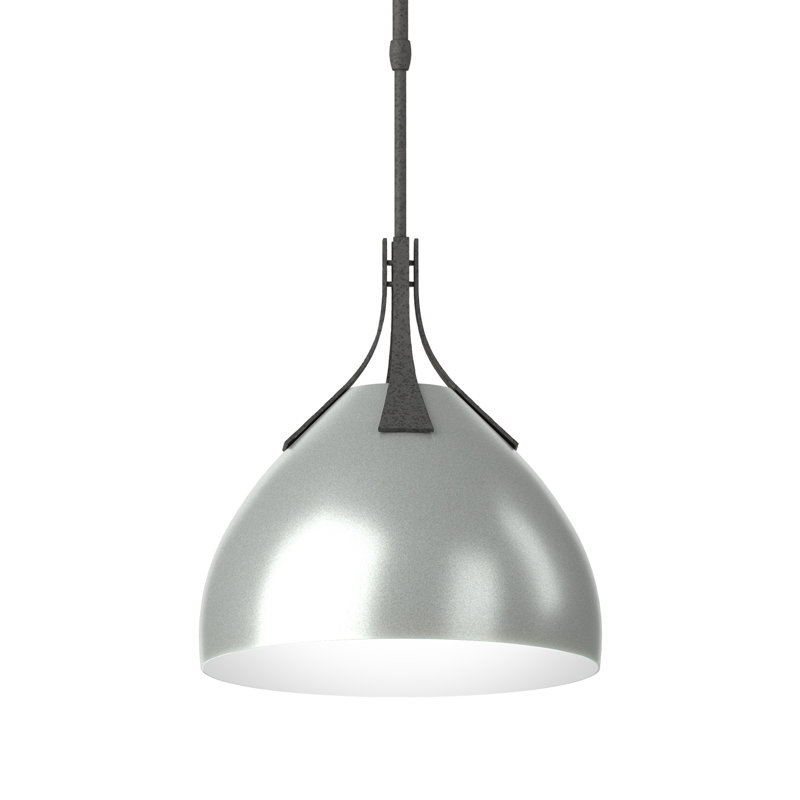 Summit 1 - Light Single Dome Pendant, Vintage Platinum, Natural Iron
