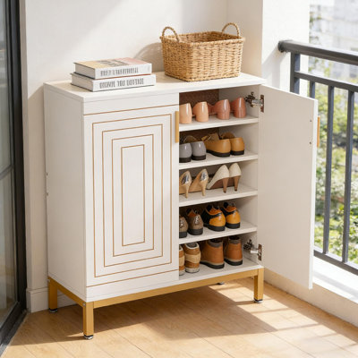 (Old SKU:T3971P446476)Stylish Shoe Racks Organizer,5-Tier Shoe Cabinet