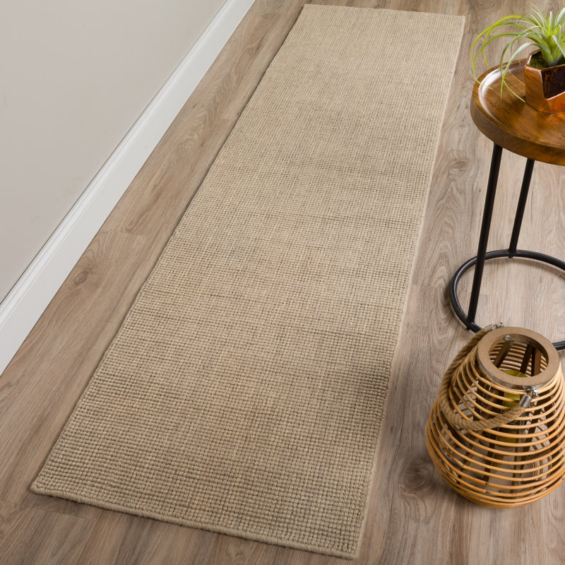 Tapis en laine crocheté à la main Dionne, Tapis de couloir 2 pi 3 po x 7 pi 6 po