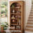 Solid Wood 5-Shelf Arched Bookcase