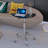 Adjustable Height Tempered Glass Table Desk Table With Lockable Wheels(Adjustable Range 24.2 "~32.7 ")