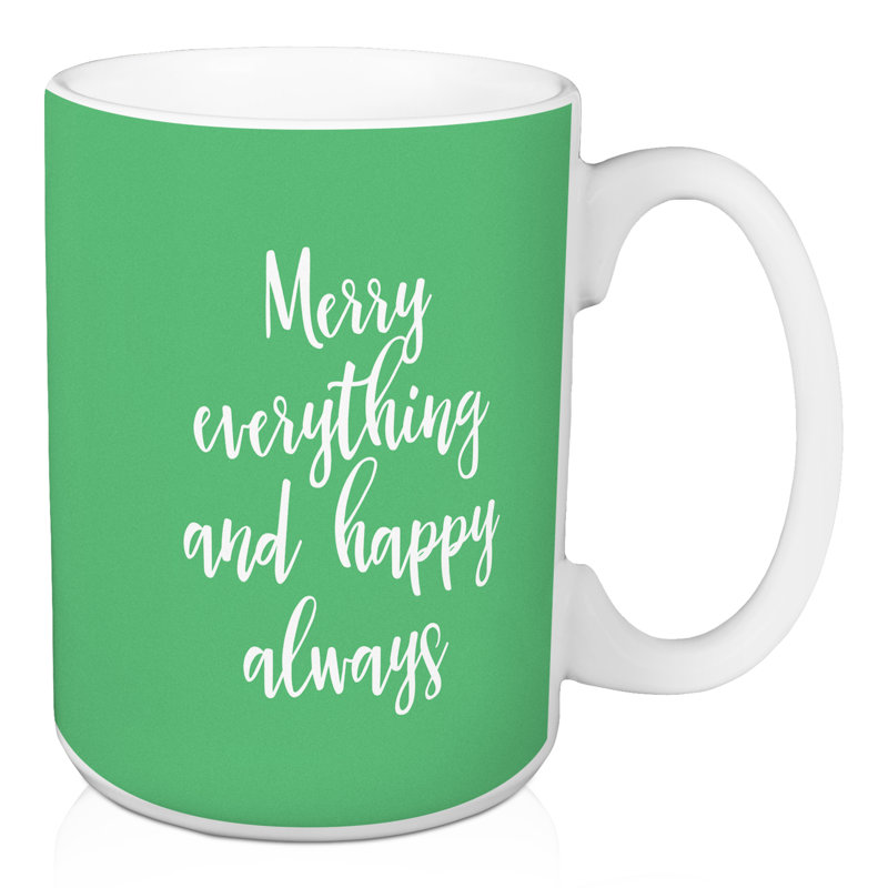 Grande tasse à café joyeux everything Guitierrez, Vert clair