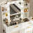 Vanity Table with LED Mirror, Charging Station, 5 Drawers and Stool-256438920
