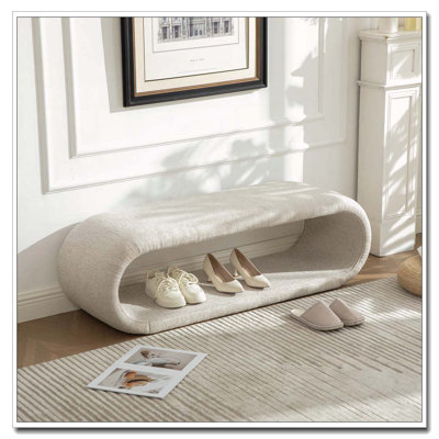 52.17"Wide Chenille Upholstered Bench