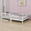 Lit superposé avec lit gigogne, rangement et garde-corps pour la chambre à coucher-1058357866