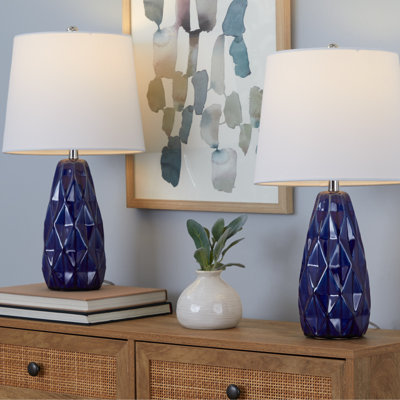 Lampe d'appoint contemporaine en céramique - ensemble de 2