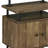 Rustic Side With Oak And Black And Two-door Compartment + Brown Spacious Storage Stable Frame