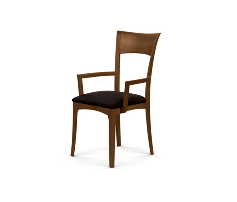 Ingrid 19.25'' H Upholstered Cherry Armchair, Saddle Cherry, Ebony